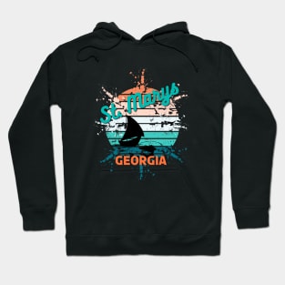 St. Marys Georgia Retro Vintage Exploding Sunset Hoodie